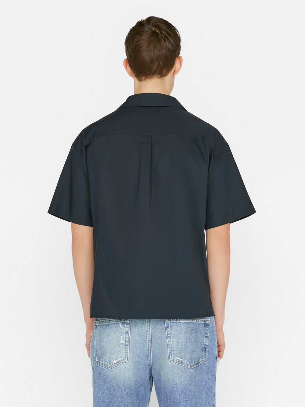Soft Cotton Camp Collar Shirt -- Dark Navy sold by Frame Denim product image thumbnail 7