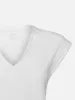 Le High Rise V Neck Tee -- Blanc sold by Frame Denim