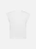 Le High Rise V Neck Tee -- Blanc sold by Frame Denim