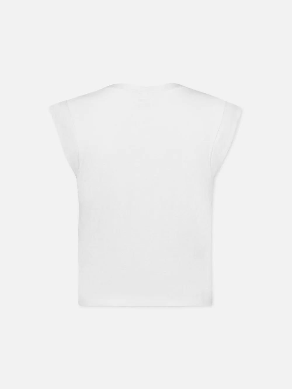 Le High Rise V Neck Tee -- Blanc sold by Frame Denim product image thumbnail 3