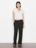 Le High Rise V Neck Tee -- Blanc sold by Frame Denim