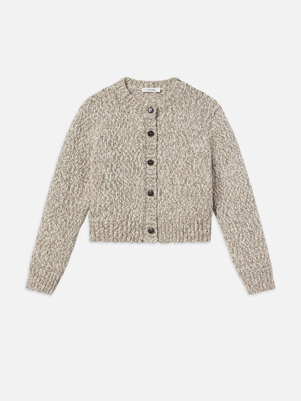 Marl Cardi Sweater -- Cream Multi sold by Frame Denim