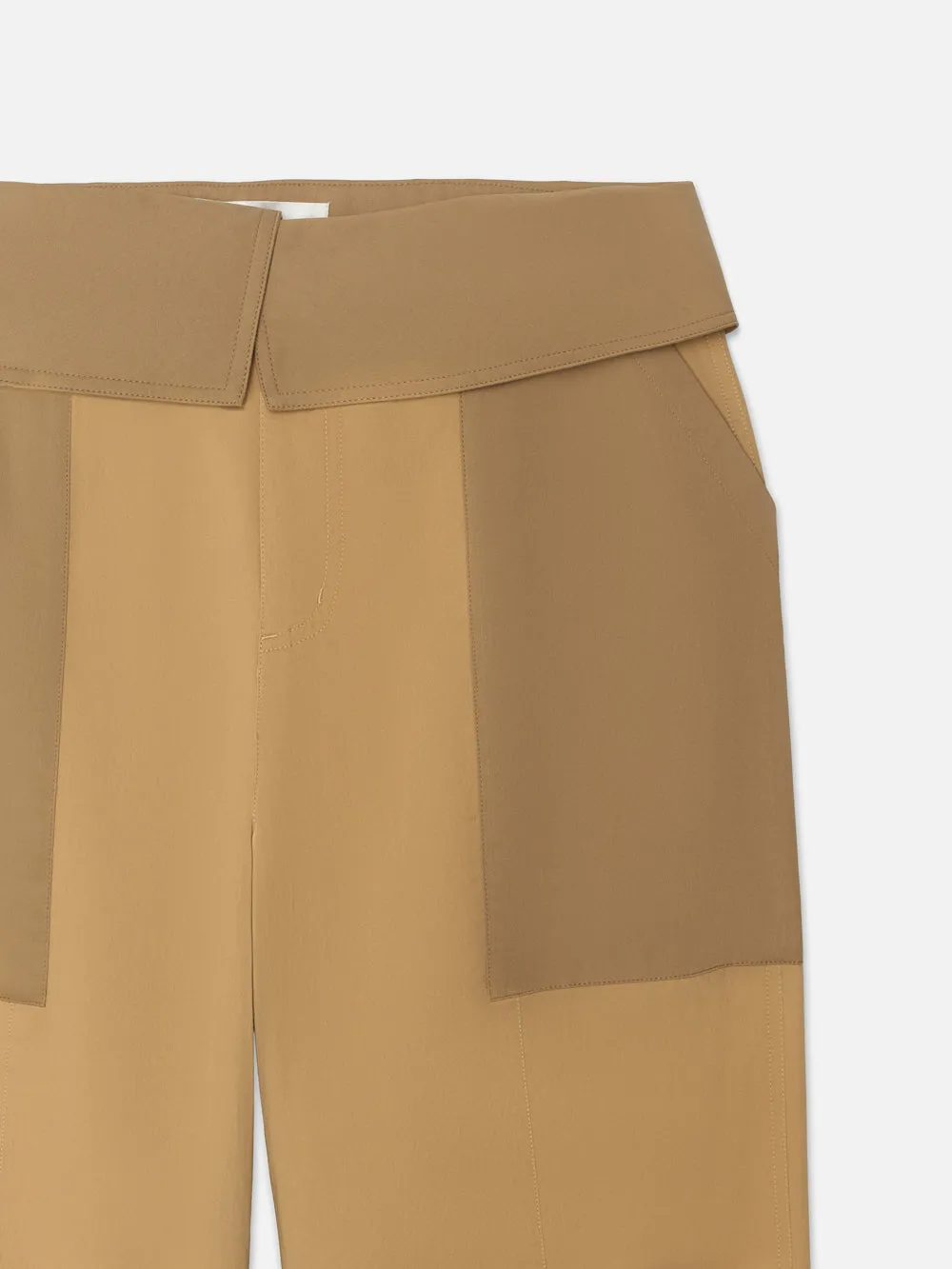 Foldover Trouser -- Light Tan Multi sold by Frame Denim product image thumbnail 3