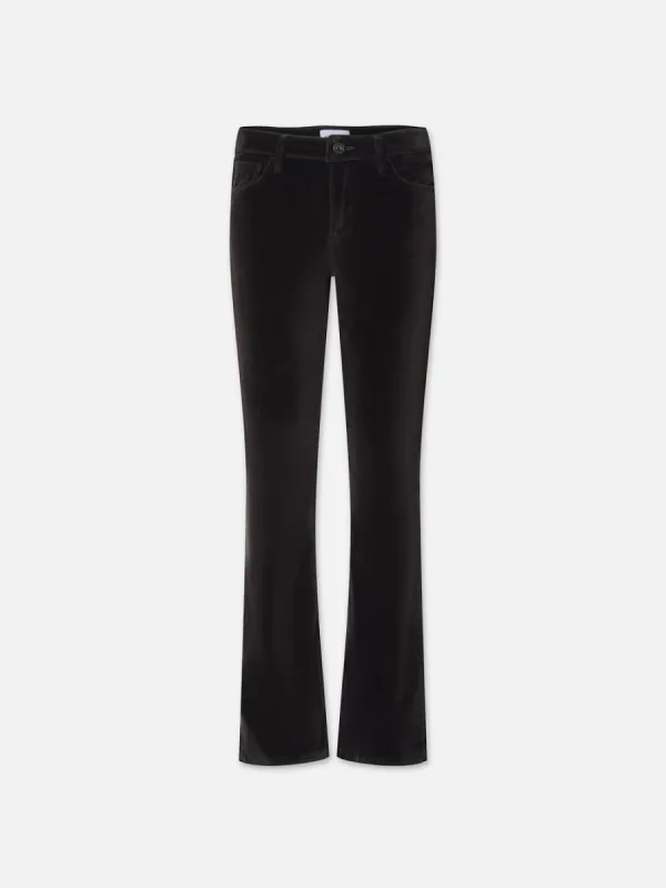 Le Crop Mini Boot Velveteen -- Black sold by Frame Denim