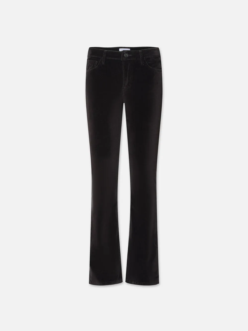 Le Crop Mini Boot Velveteen -- Black sold by Frame Denim