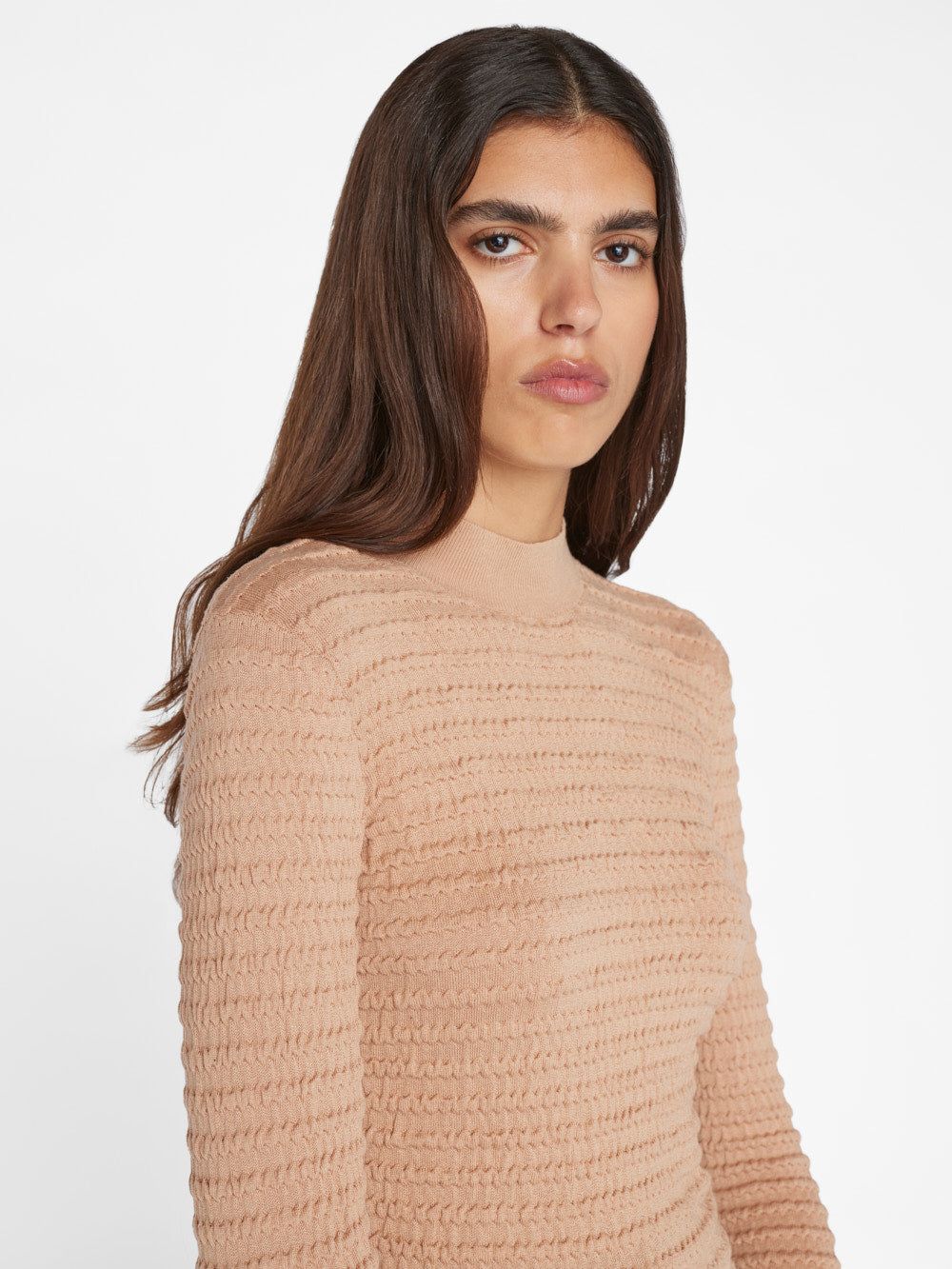 Smocked Mockneck Sweater -- Blush sold by Frame Denim product image thumbnail 5