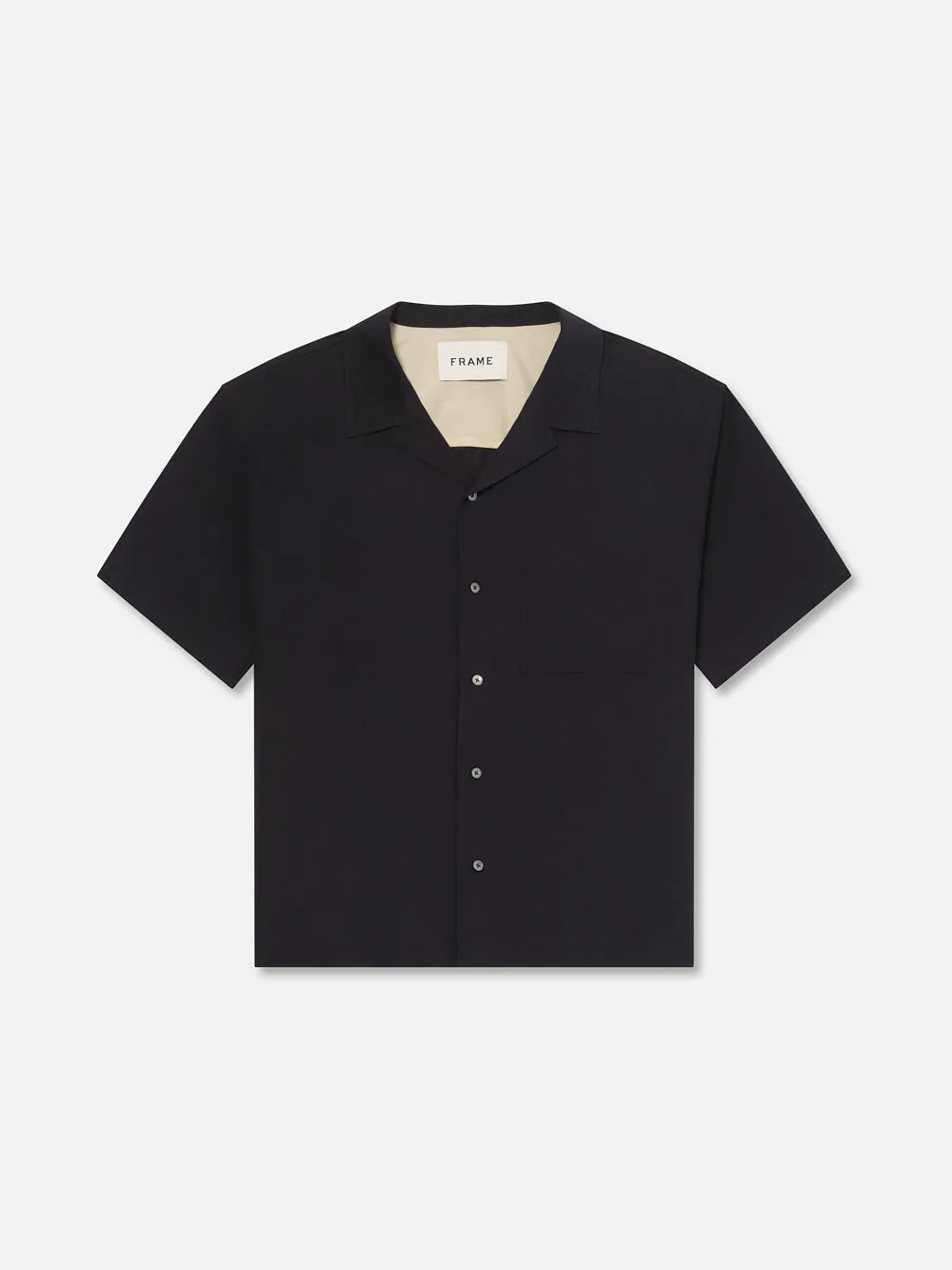 Short Sleeve Camp Collar Shirt -- Dark Navy sold by Frame Denim