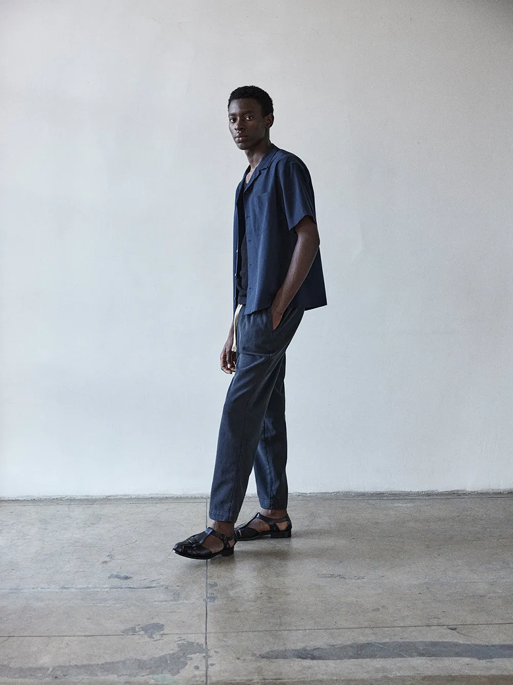 Short Sleeve Camp Collar Shirt -- Dark Navy sold by Frame Denim product image thumbnail 3