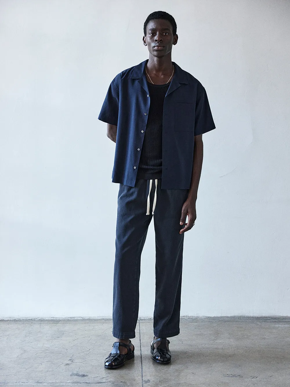Short Sleeve Camp Collar Shirt -- Dark Navy sold by Frame Denim product image thumbnail 2
