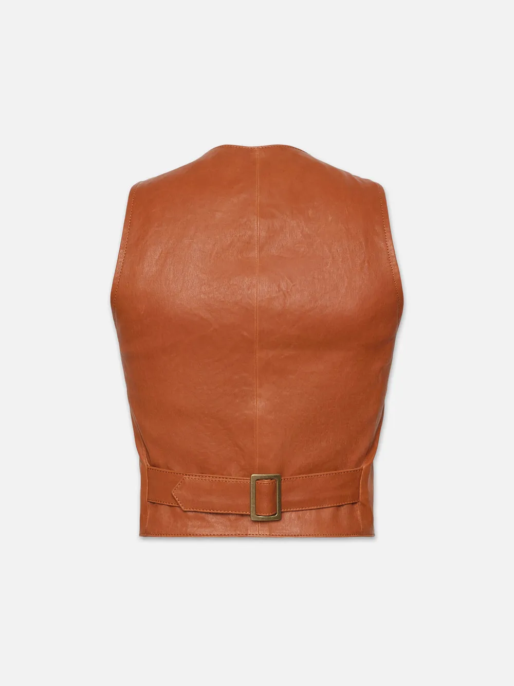 Button Up Leather Vest -- Light Whiskey sold by Frame Denim product image thumbnail 3