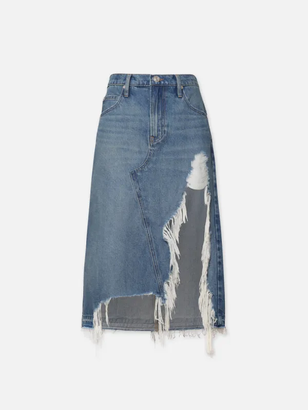 Deconstructed Fray Hem Skirt -- Salem made by Frame Denim