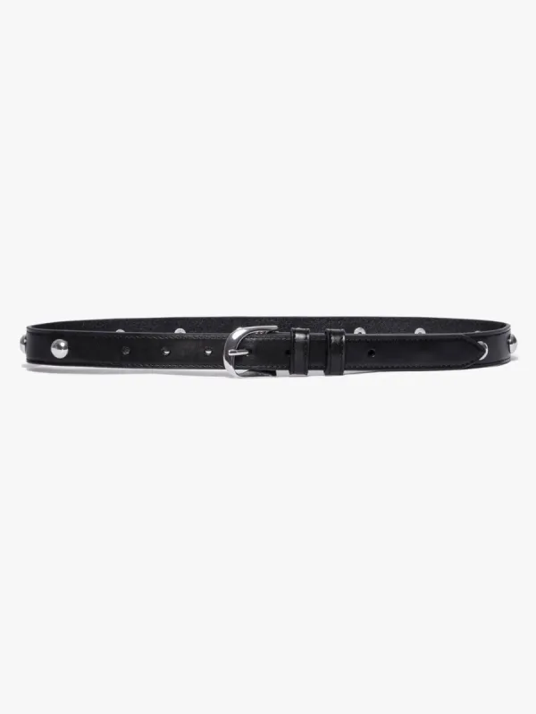 Twist Buckle Studded Belt -- Noir sold by Frame Denim