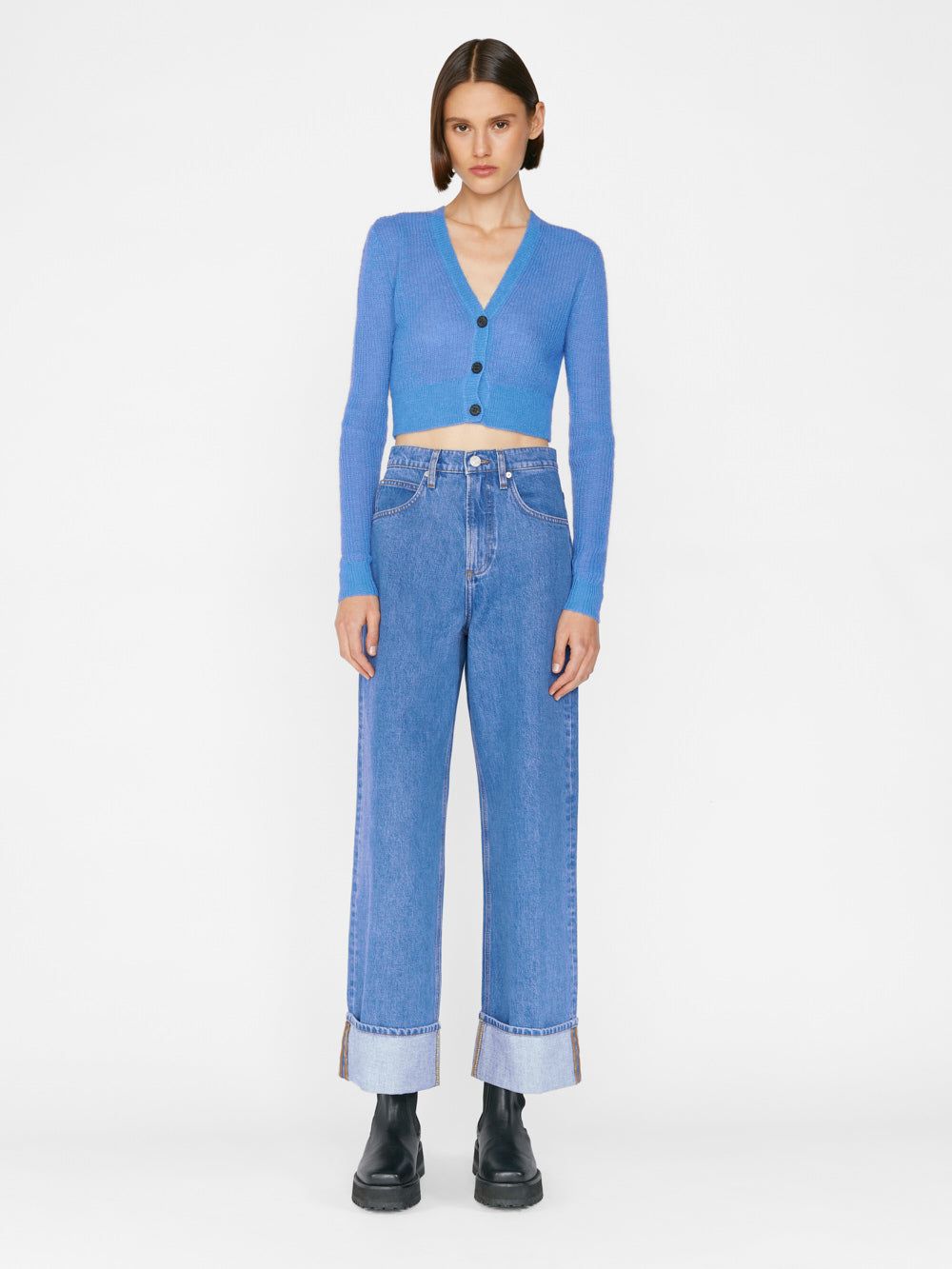 Shrunken Cardi -- Cornflower Blue sold by Frame Denim product image thumbnail 8