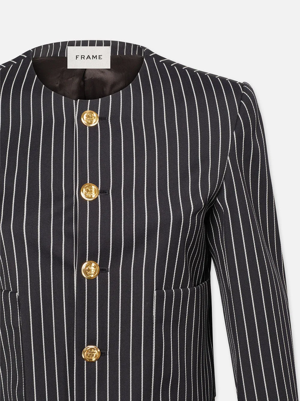 Button Front Jacket -- Dark Navy Multi sold by Frame Denim product image thumbnail 3