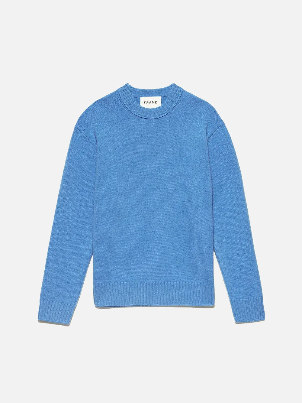 The Cashmere Crewneck Sweater -- Bright Blue sold by Frame Denim