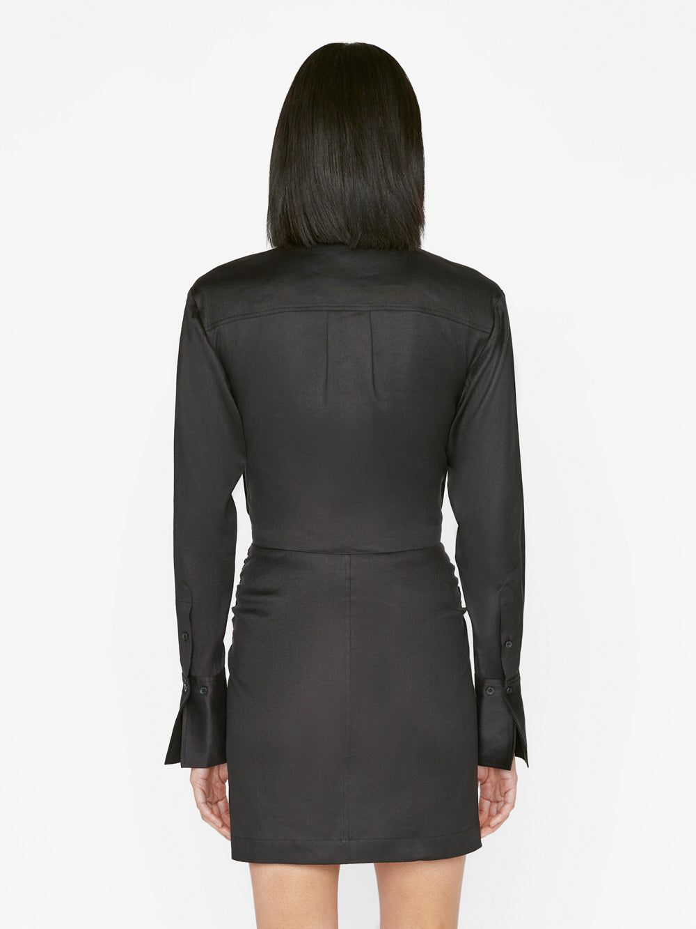 Long Sleeve Mini Twist Dress -- Noir sold by Frame Denim product image thumbnail 6