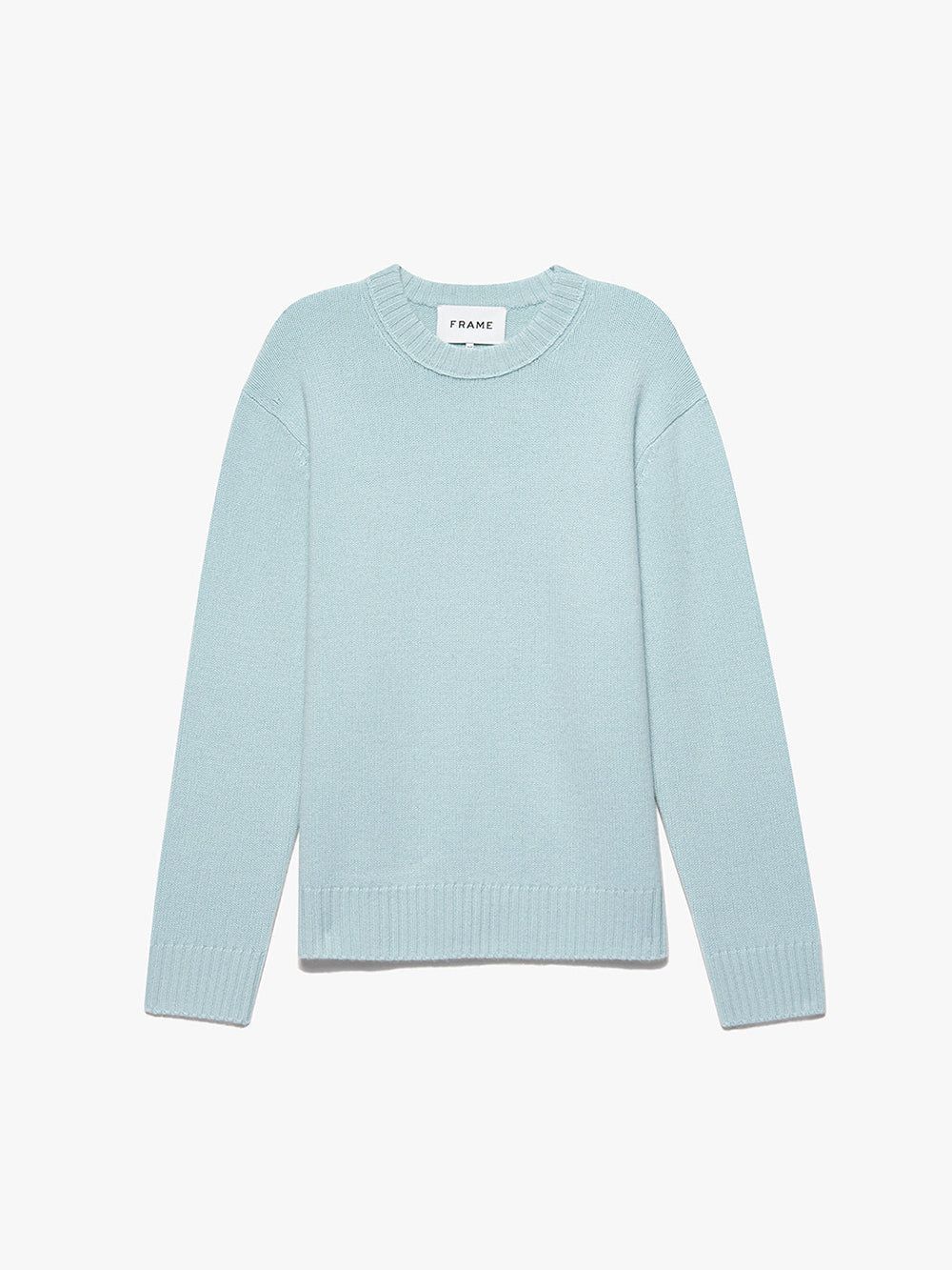 The Cashmere Crewneck Sweater -- Mint Blue sold by Frame Denim
