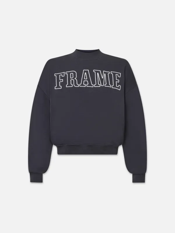FRAME Block Letter Sweatshirt -- Navy sold by Frame Denim