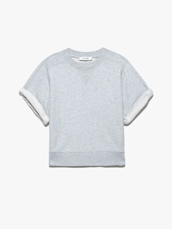 Slouchy Rolled Sweatshirt -- Light Gris Heather sold by Frame Denim