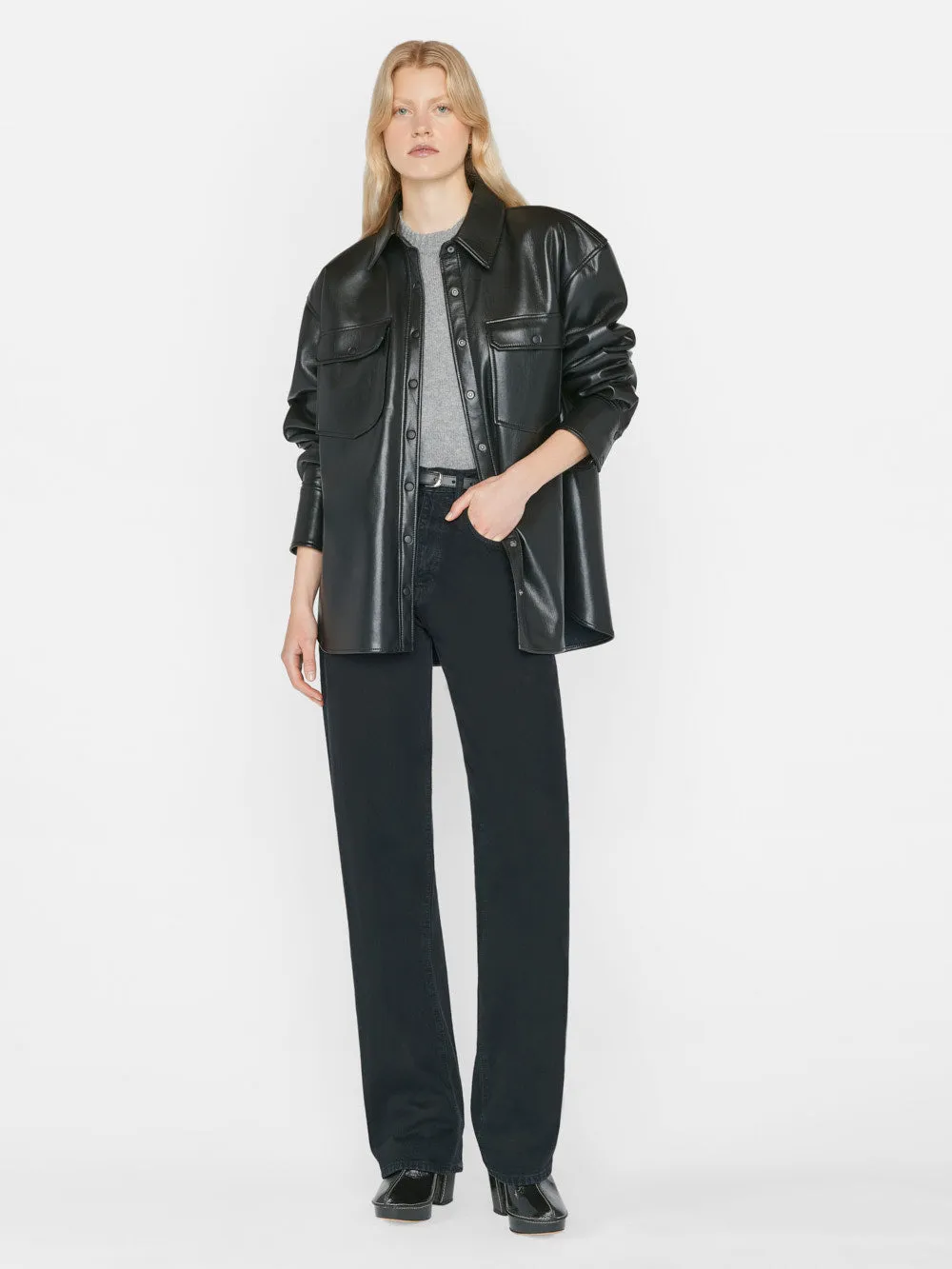 Boyfriend Cashmere Crew -- Gris Heather sold by Frame Denim product image thumbnail 4