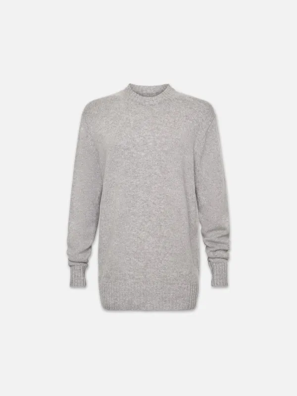 Boyfriend Cashmere Crew -- Gris Heather made by Frame Denim