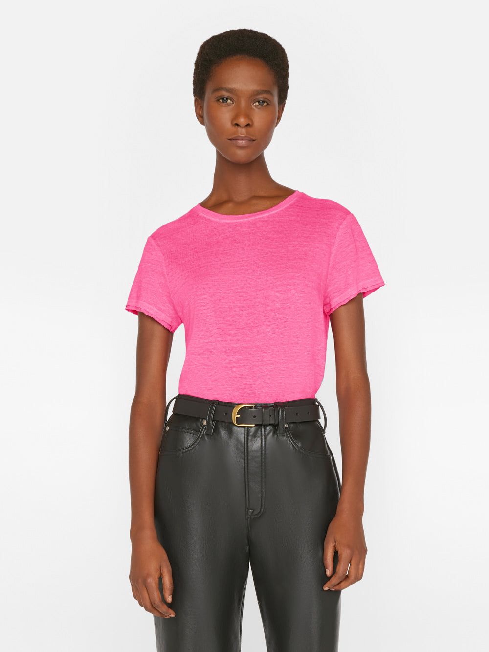 Easy True Tee -- Flamingo sold by Frame Denim