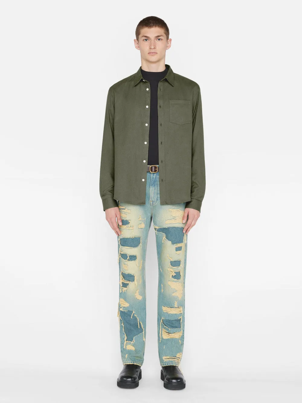 Brushed Cotton Shirt -- Khaki Green sold by Frame Denim product image thumbnail 2