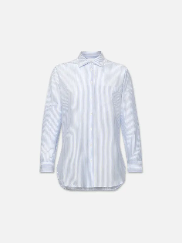 The Classic Pocket Shirt -- Chambray Multi sold by Frame Denim