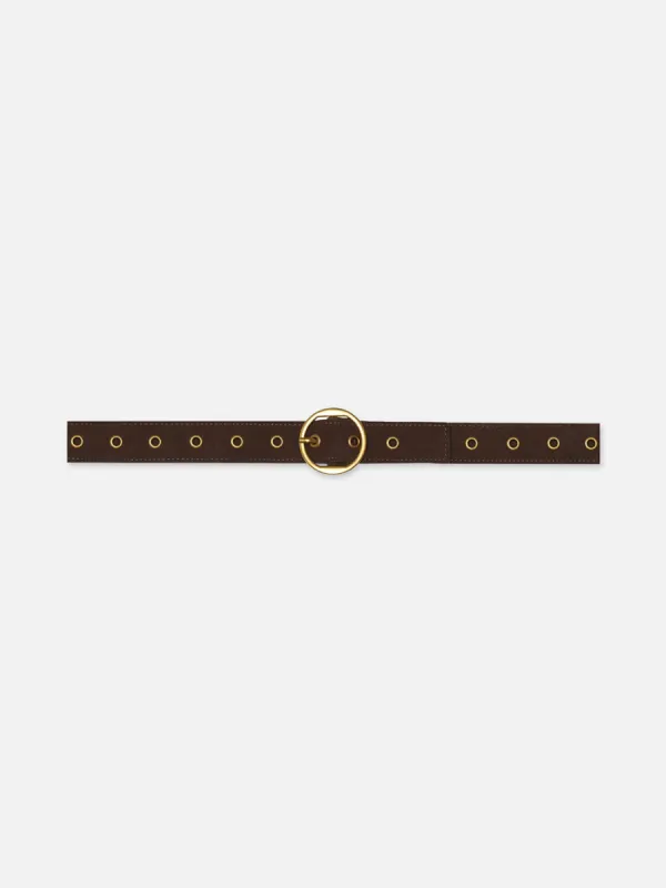 Petit Circle Belt -- Espresso Suede made by Frame Denim