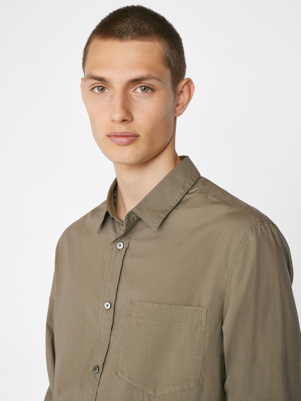 Classic Poplin Shirt -- Old Green sold by Frame Denim product image thumbnail 4