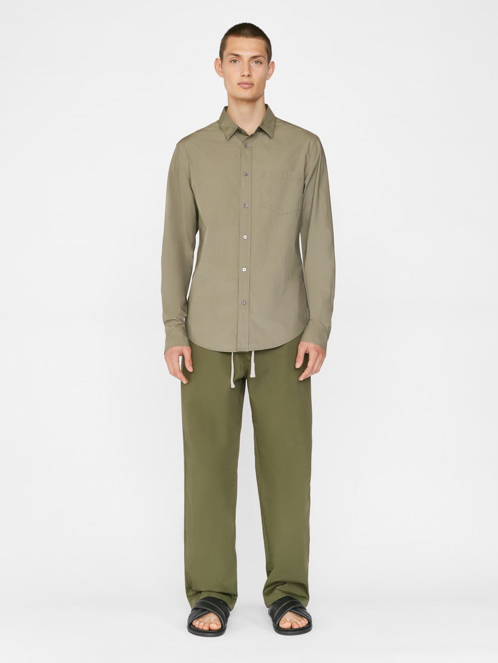 Classic Poplin Shirt -- Old Green sold by Frame Denim product image thumbnail 2