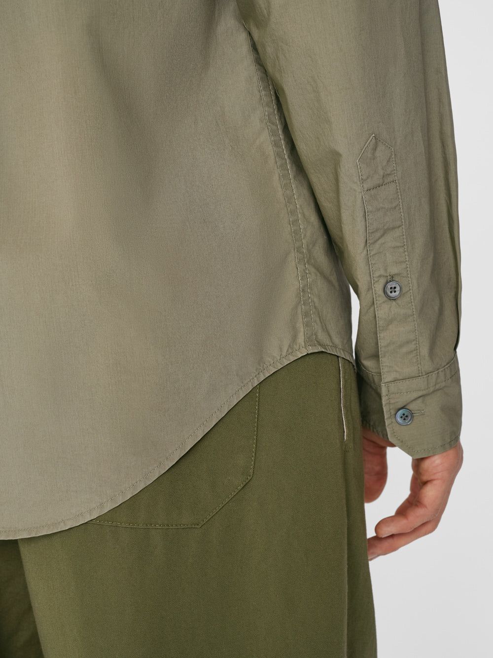 Classic Poplin Shirt -- Old Green sold by Frame Denim product image thumbnail 5