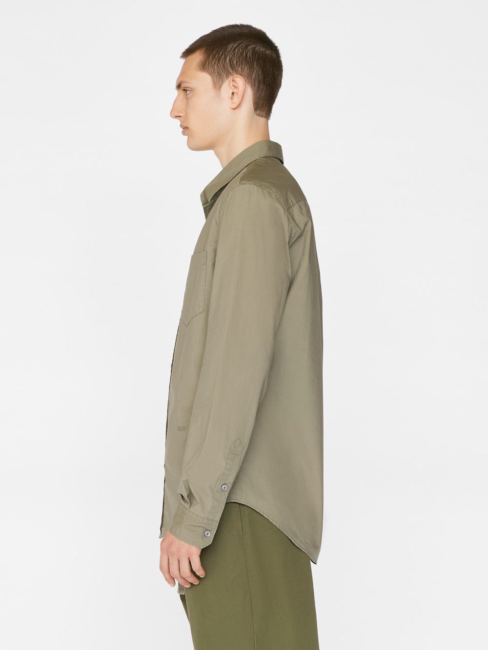 Classic Poplin Shirt -- Old Green sold by Frame Denim product image thumbnail 8