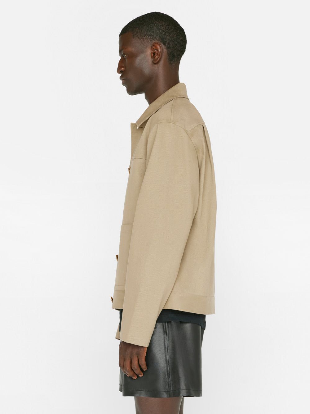 Unlined Cotton Trucker Jacket -- Sand Beige sold by Frame Denim product image thumbnail 7