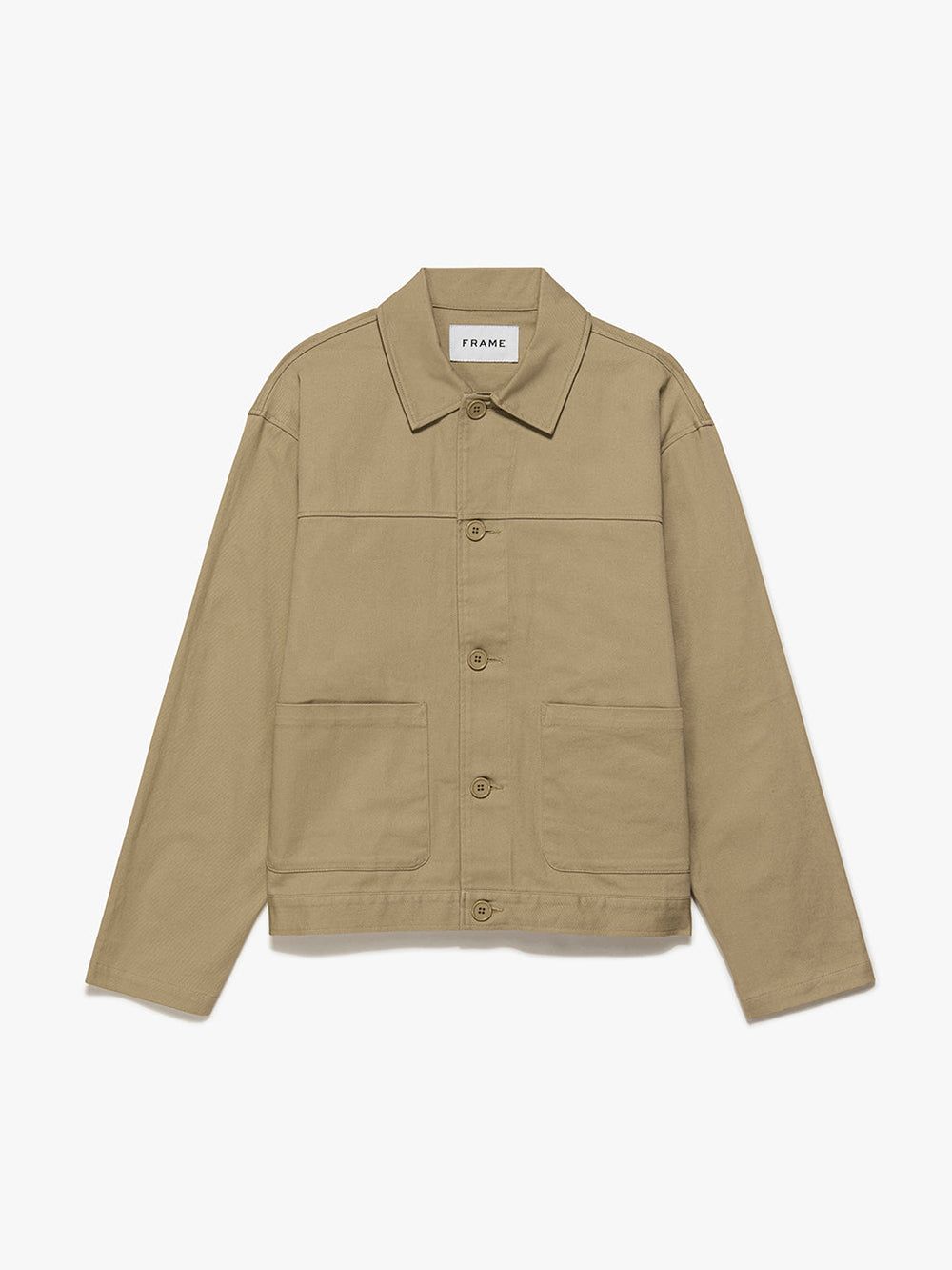 Unlined Cotton Trucker Jacket -- Sand Beige sold by Frame Denim