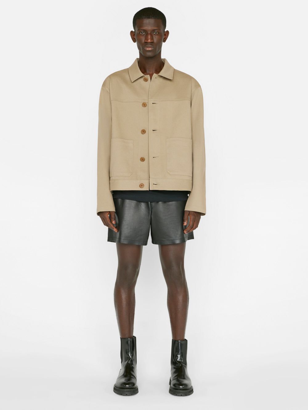 Unlined Cotton Trucker Jacket -- Sand Beige sold by Frame Denim product image thumbnail 2