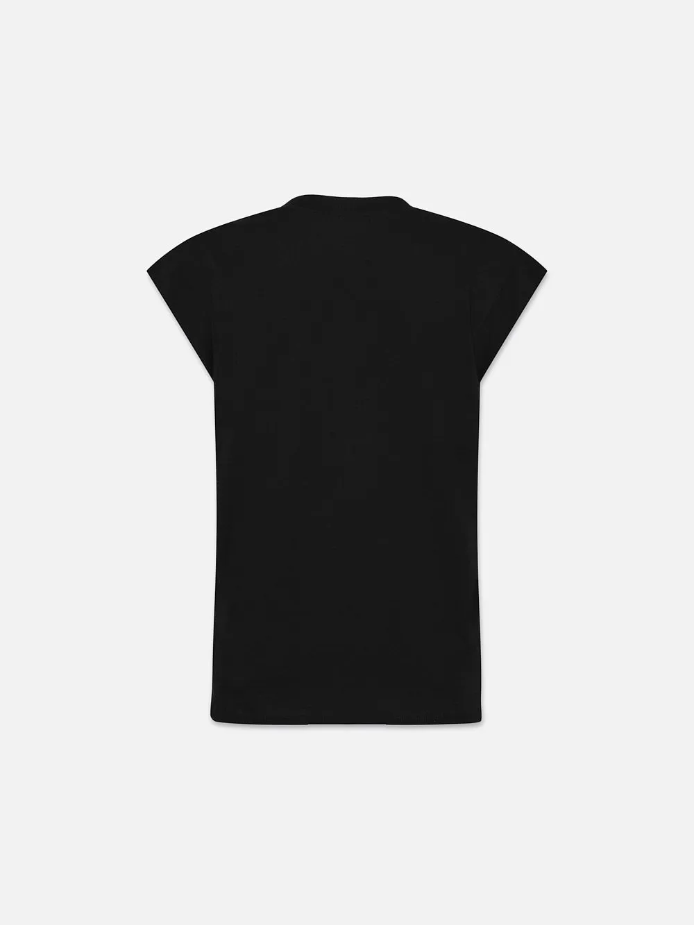 Le Mid Rise V Neck Tee -- Noir sold by Frame Denim product image thumbnail 3