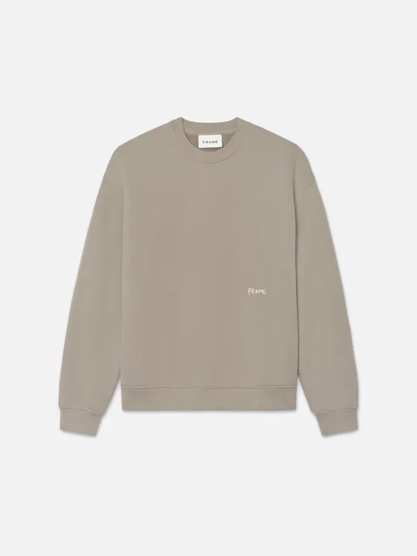 Washed Raglan Crewneck -- Washed Stone Beige made by Frame Denim