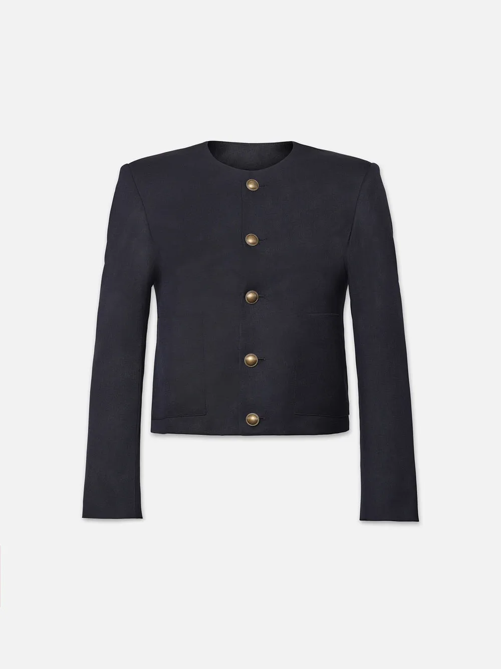 Button Front Jacket -- Navy sold by Frame Denim