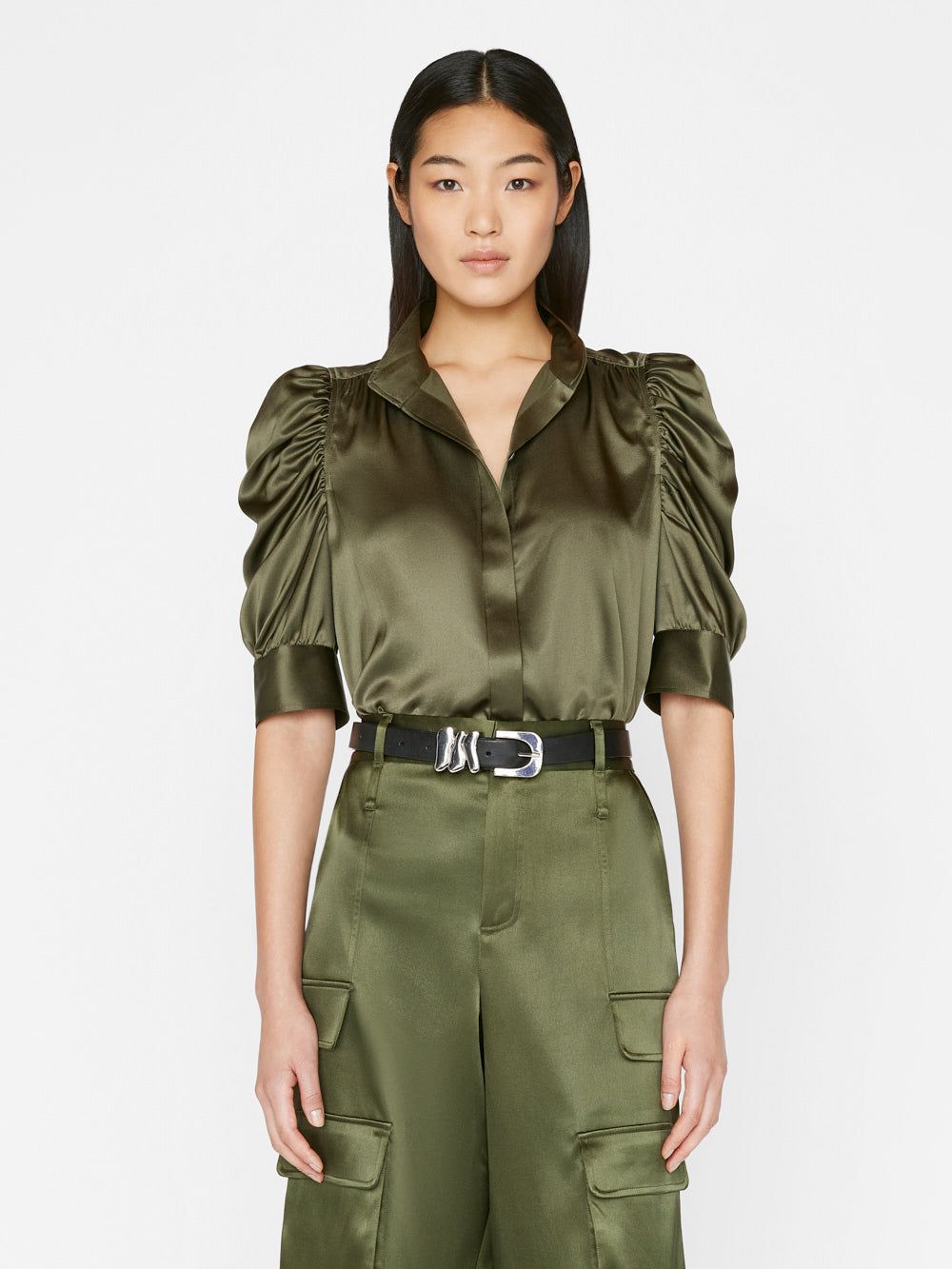 Gillian Top -- Fatigue sold by Frame Denim product image thumbnail 2