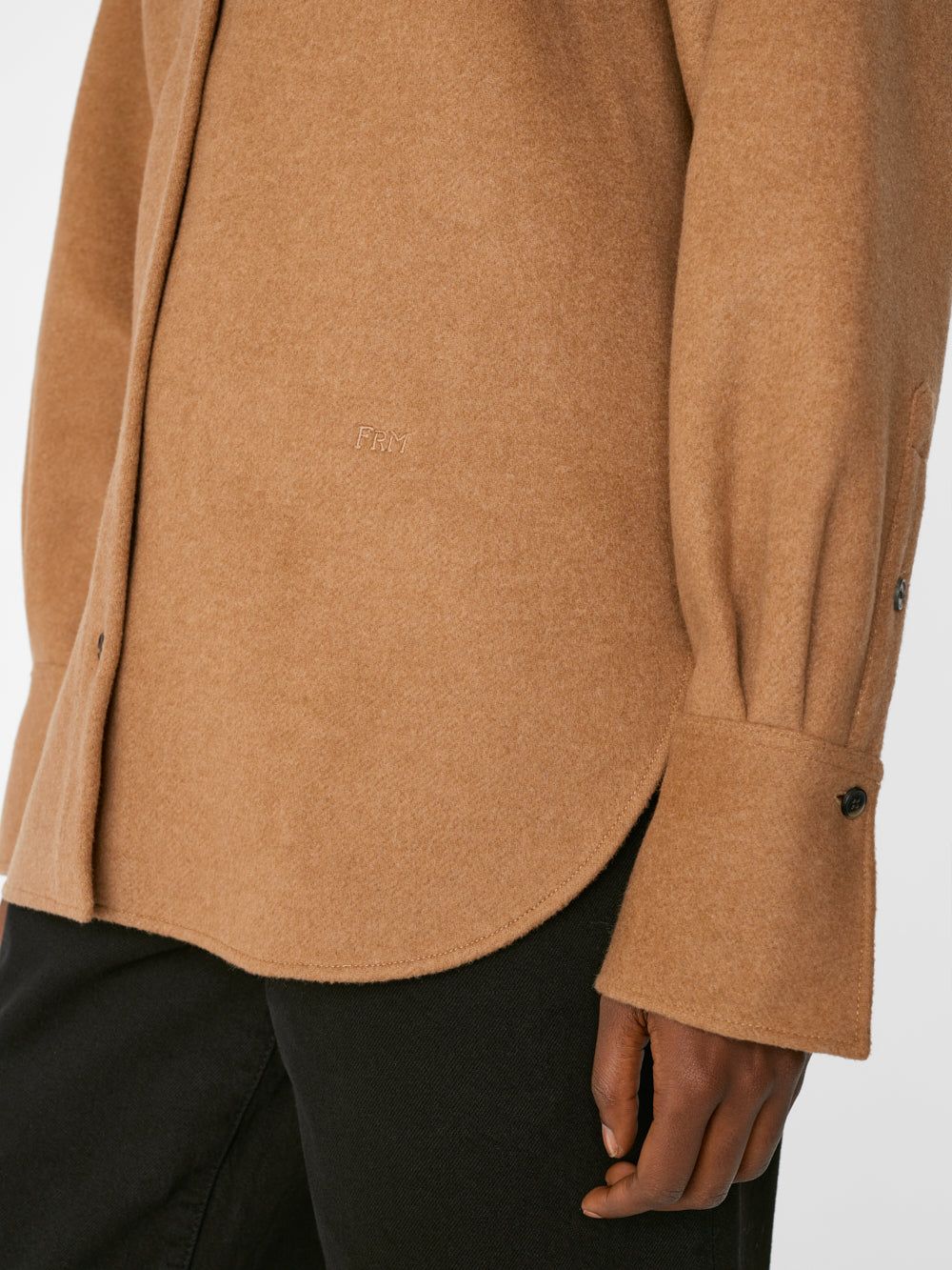 The Oversized Shirt Jacket -- Light Camel sold by Frame Denim product image thumbnail 3