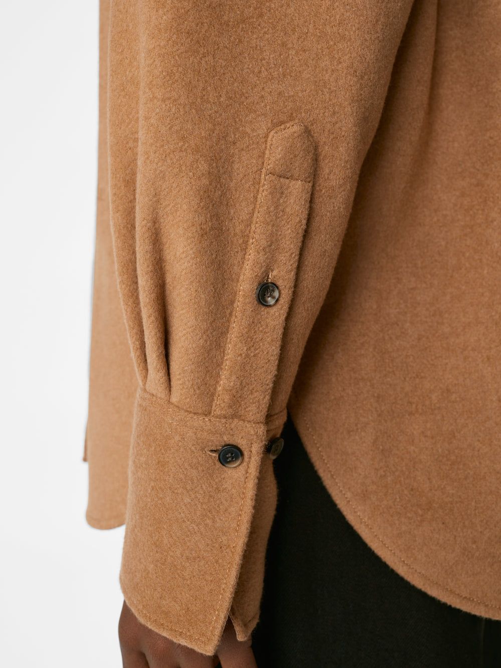 The Oversized Shirt Jacket -- Light Camel sold by Frame Denim product image thumbnail 4