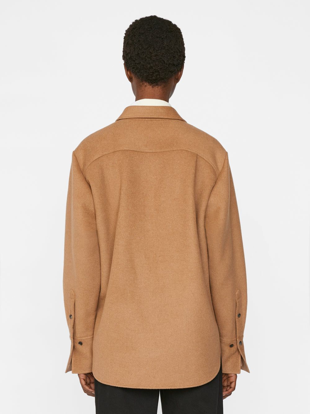 The Oversized Shirt Jacket -- Light Camel sold by Frame Denim product image thumbnail 6