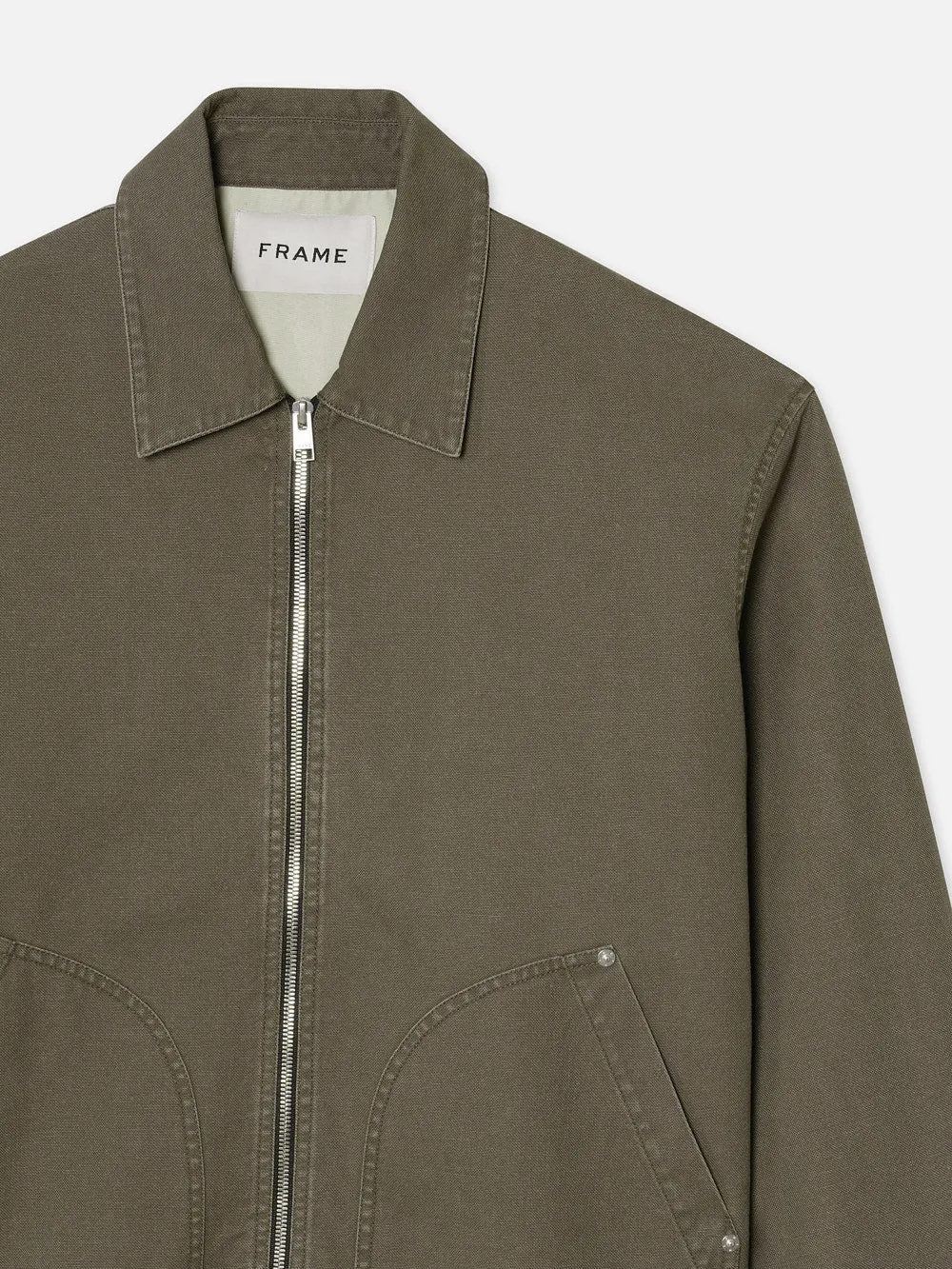 Garment Washed Trucker -- Olive Green sold by Frame Denim product image thumbnail 2