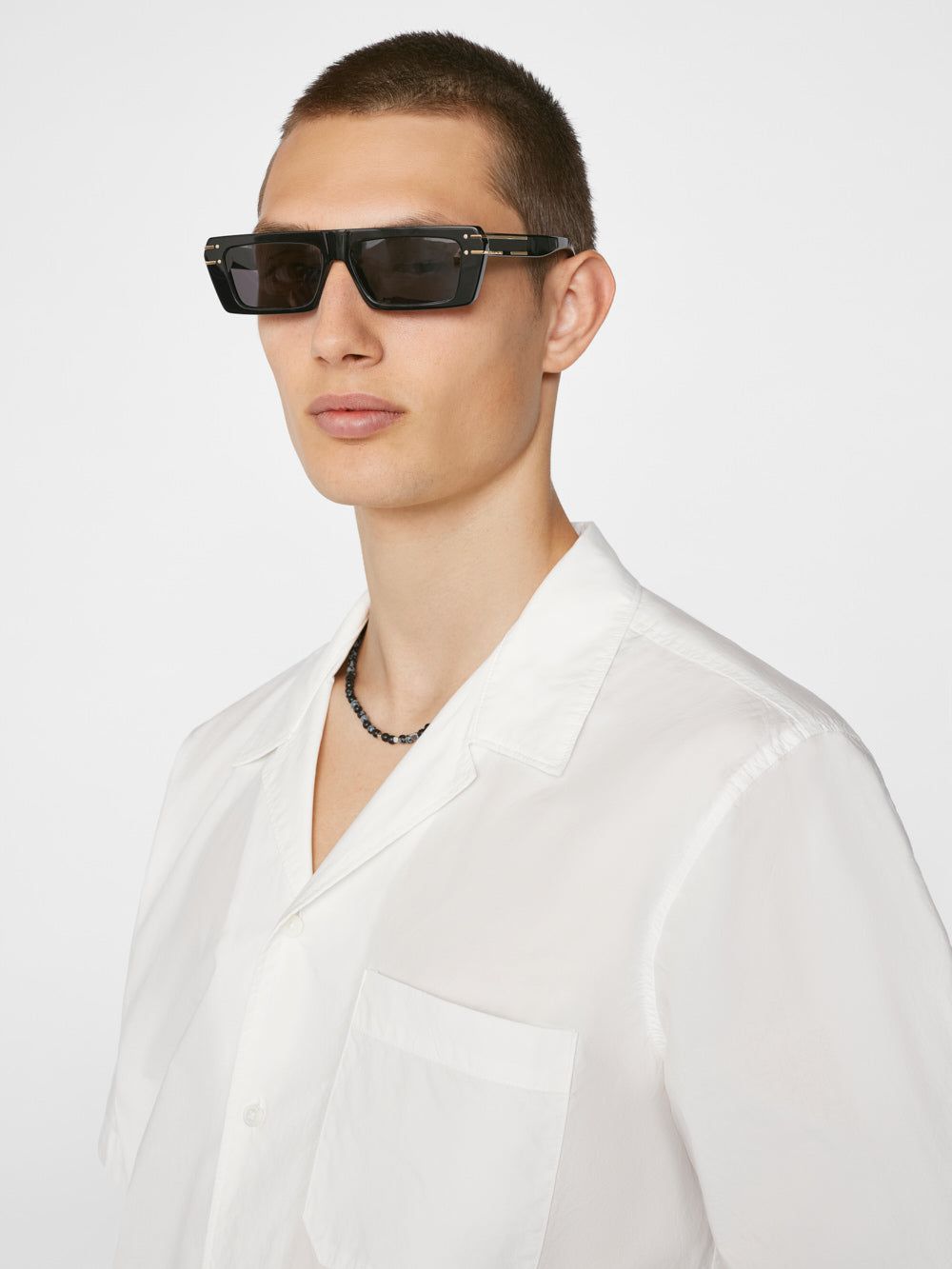 Short Sleeve Camp Collar Shirt -- Milk sold by Frame Denim product image thumbnail 3