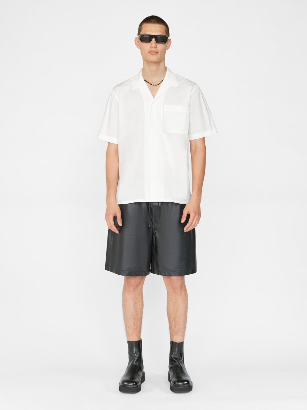 Short Sleeve Camp Collar Shirt -- Milk sold by Frame Denim