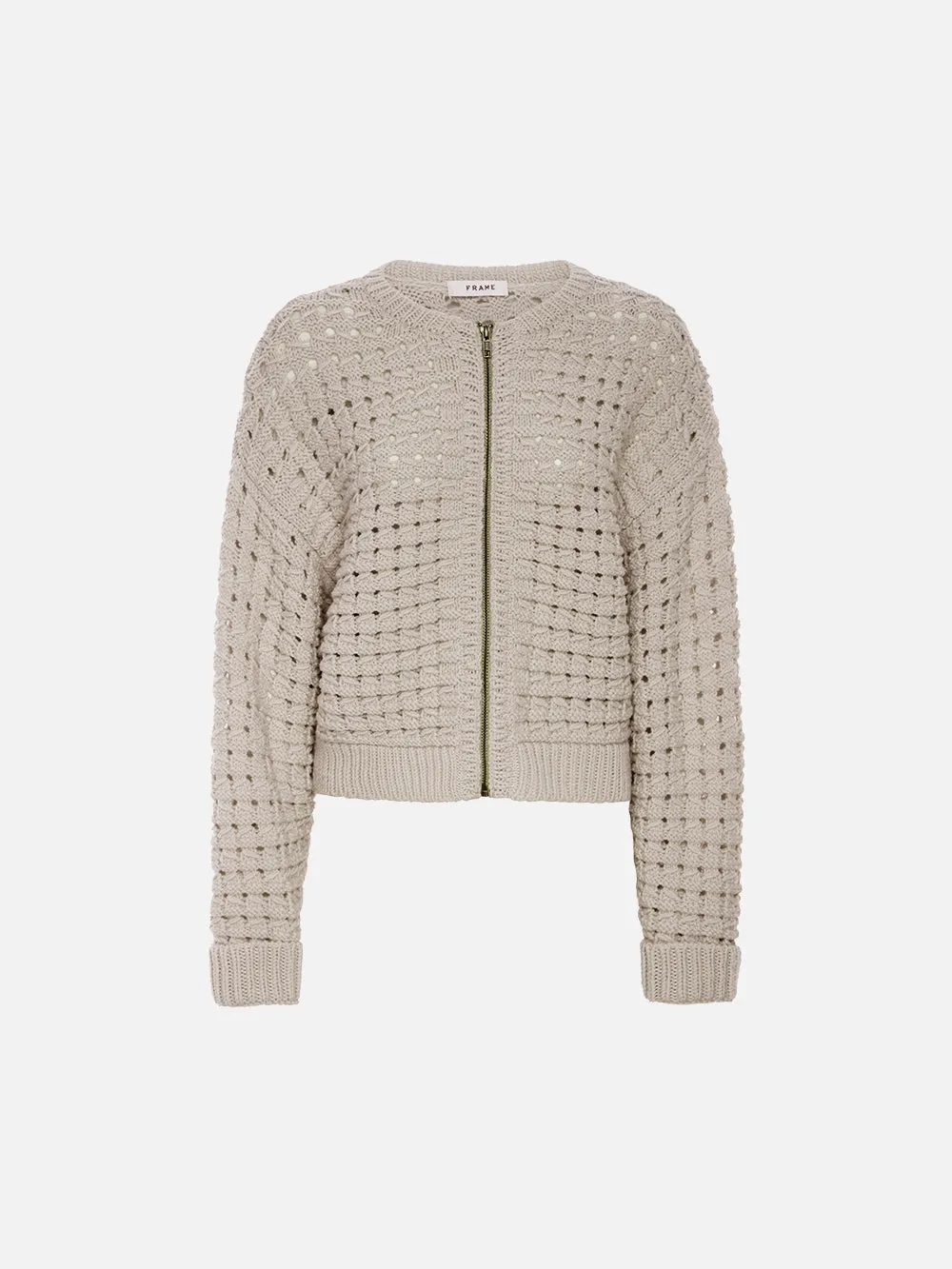 Chunky Open Knit Cardi -- Oatmeal sold by Frame Denim