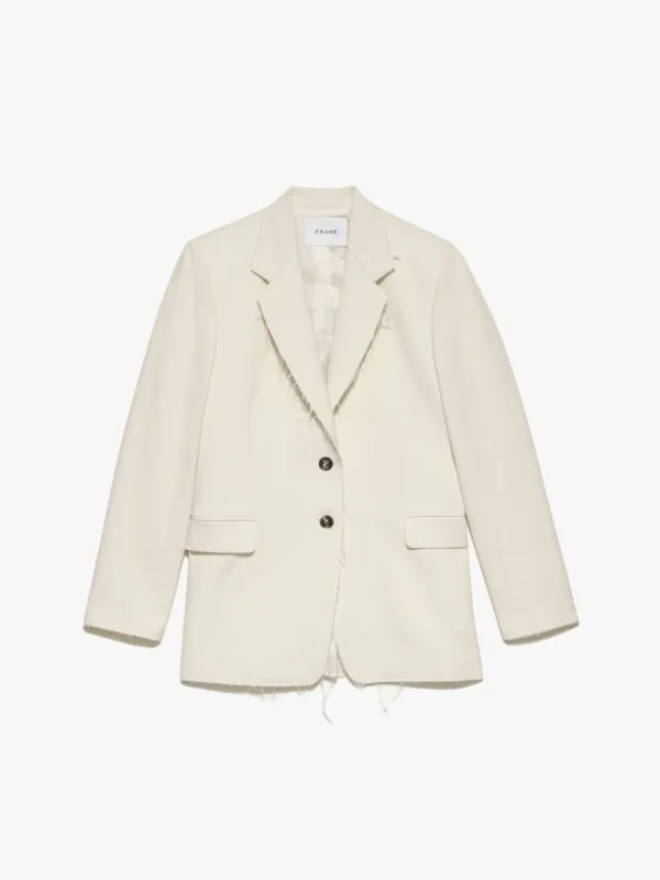 Oversized Raw Edge Blazer -- Off White sold by Frame Denim
