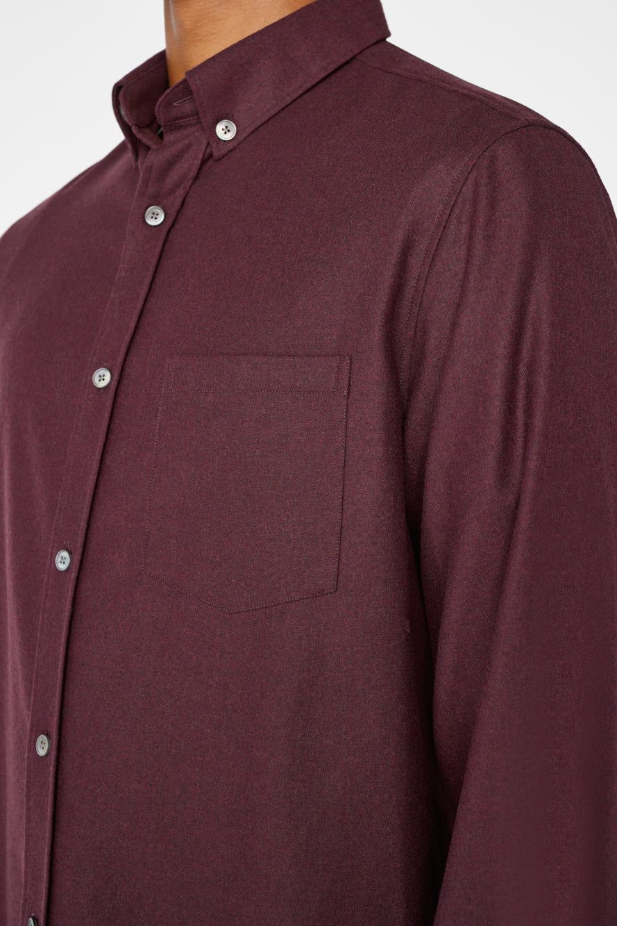 Wool Blend Shirt -- Dark Burgundy sold by Frame Denim product image thumbnail 4