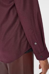 Wool Blend Shirt -- Dark Burgundy sold by Frame Denim